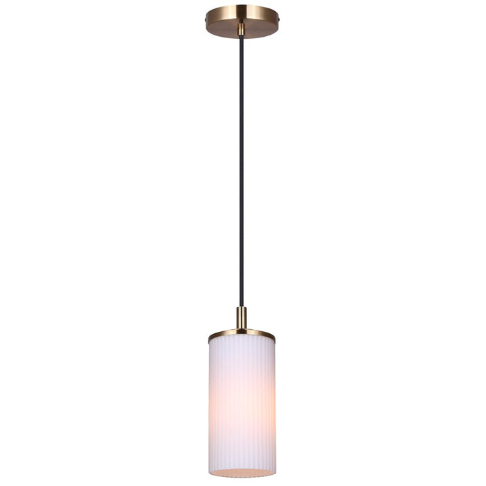 Canarm Kinslea 1 Light 4.75" Pendant, Gold/Opal - IPL1165A01GD