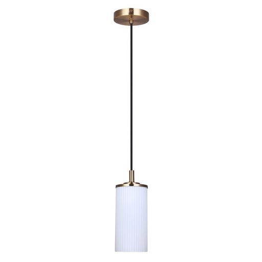 Canarm Kinslea 1 Light 4.75" Pendant, Gold/Opal