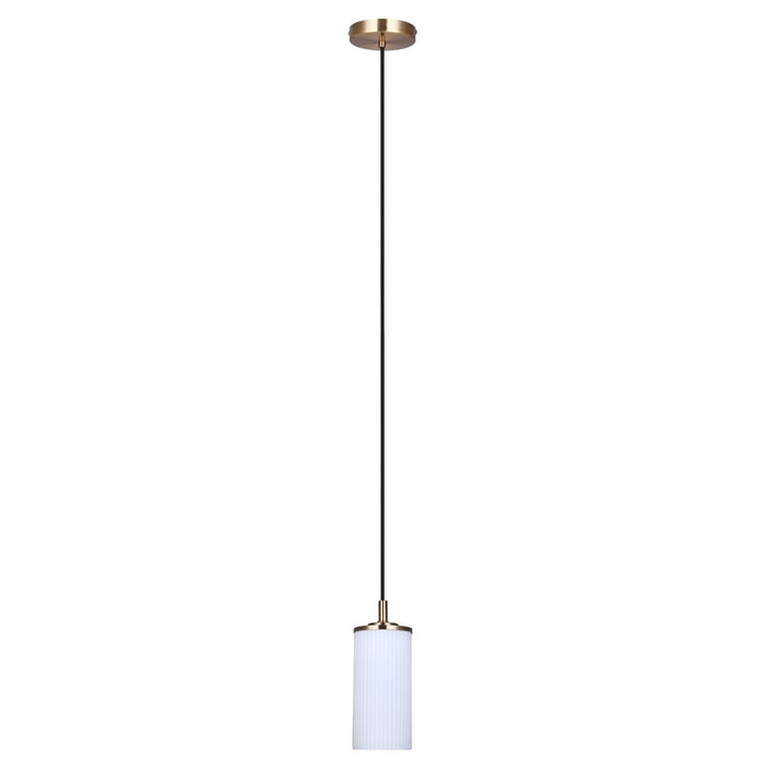 Canarm Kinslea 1 Light 4.75" Pendant, Gold/Opal