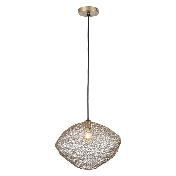 Canarm Warren 1 Light 19.5" Pendant, Antique brass