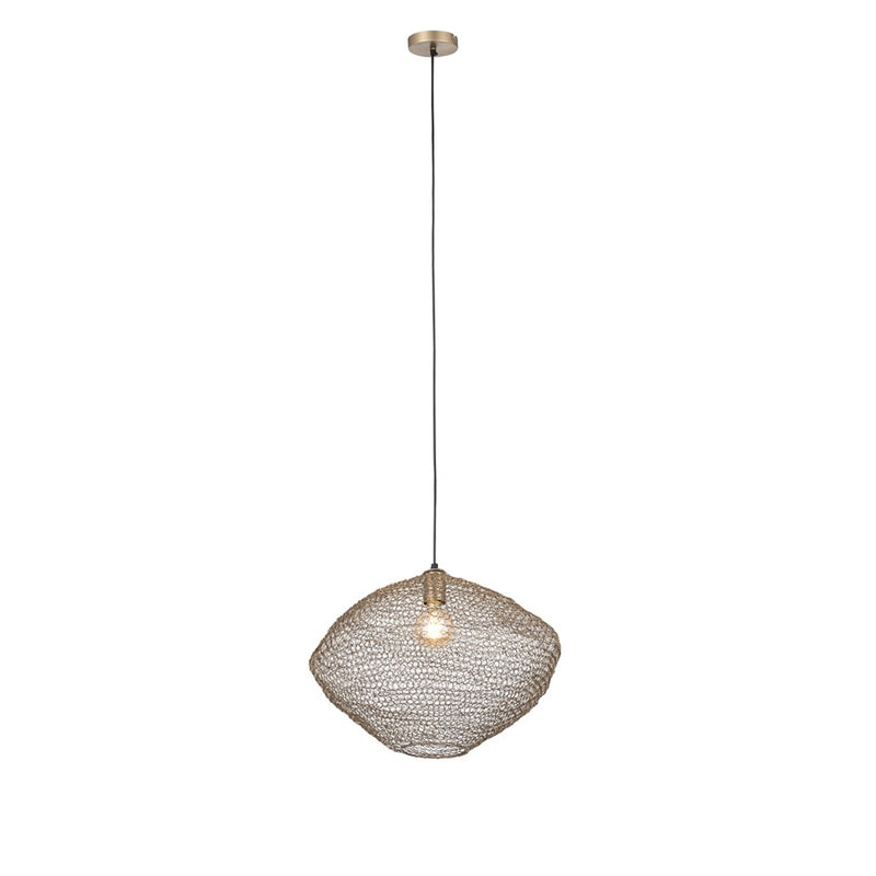 Canarm Warren 1 Light 19.5" Pendant, Antique brass