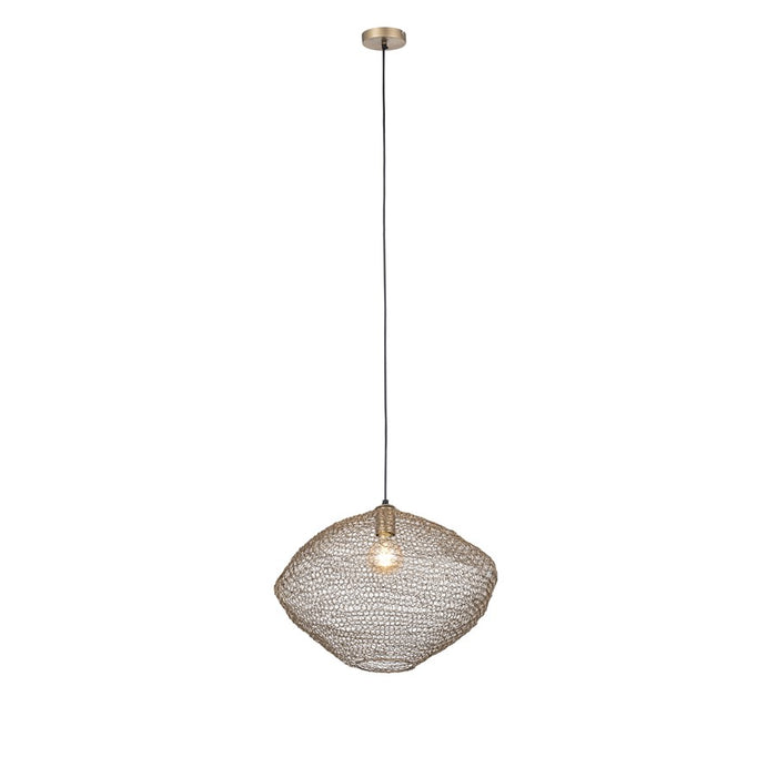 Canarm Warren 1 Light 19.5" Pendant, Antique brass