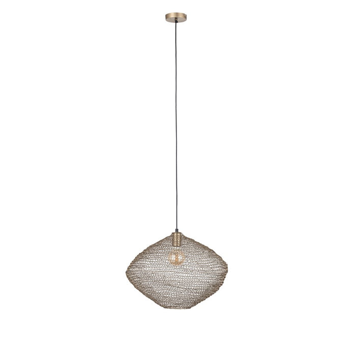 Canarm Warren 1 Light 19.5" Pendant, Antique brass