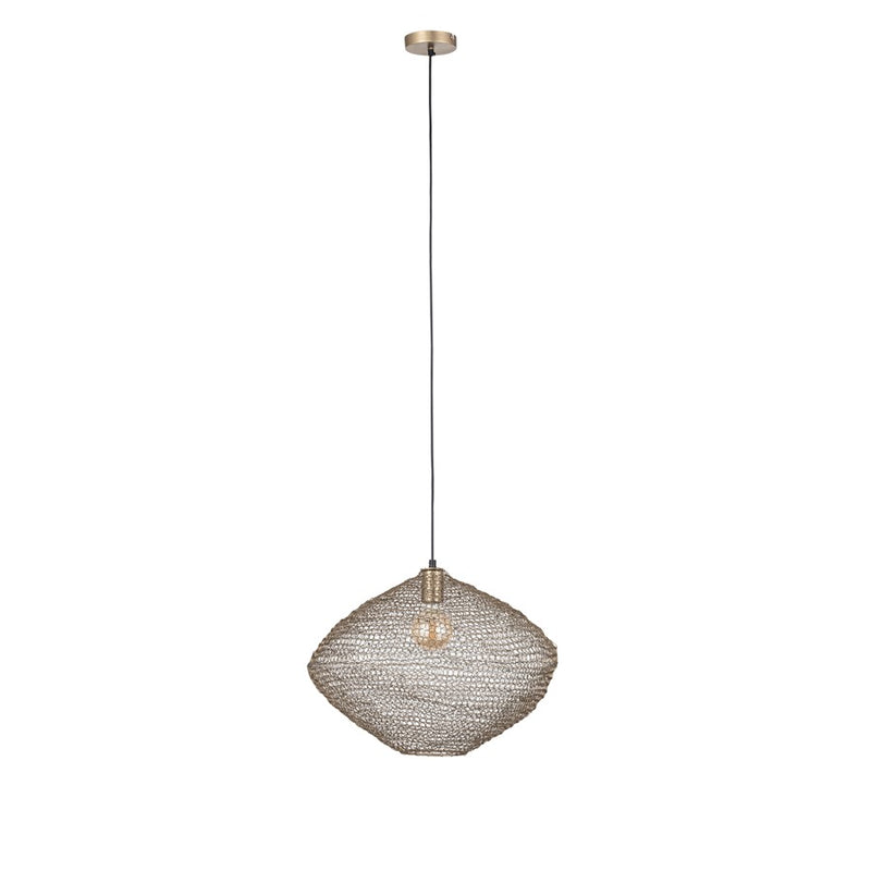 Canarm Warren 19in 1-Light Pendant | Antique Brass Iron | Kitchen & Dining Room | 19 x 19 x 15 in | Model IPL1183A01AB20