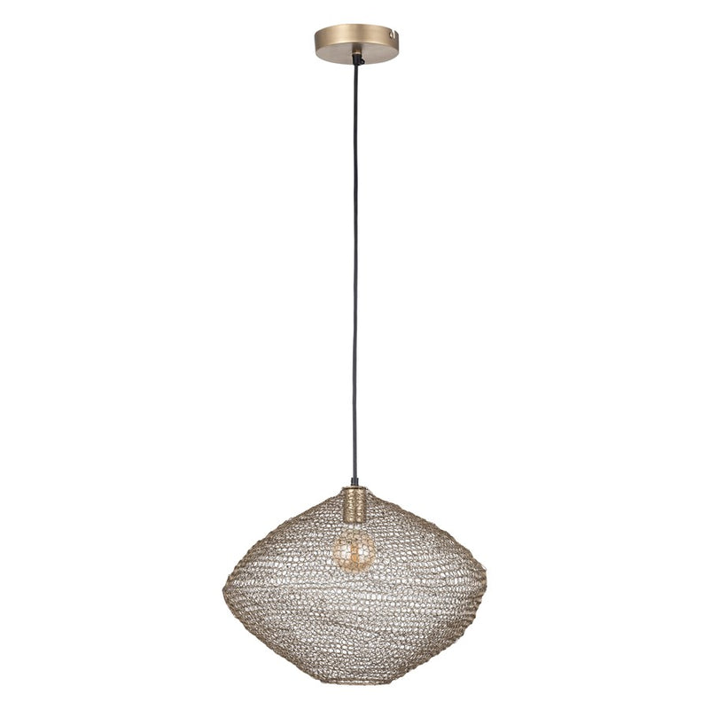 Canarm Warren 19in 1-Light Pendant | Antique Brass Iron | Kitchen & Dining Room | 19 x 19 x 15 in | Model IPL1183A01AB20