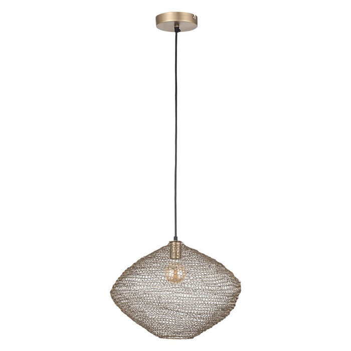 Canarm Warren 1 Light 19.5" Pendant, Antique brass