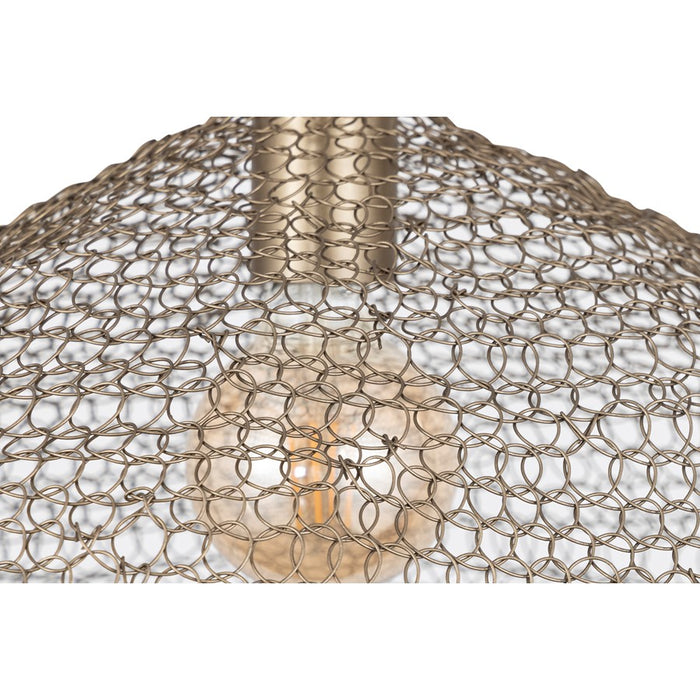 Canarm Warren 1 Light 19.5" Pendant, Antique brass