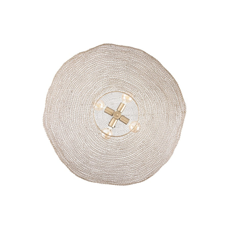 Canarm Warren 4 Light 33.5" Pendant, Antique Brass