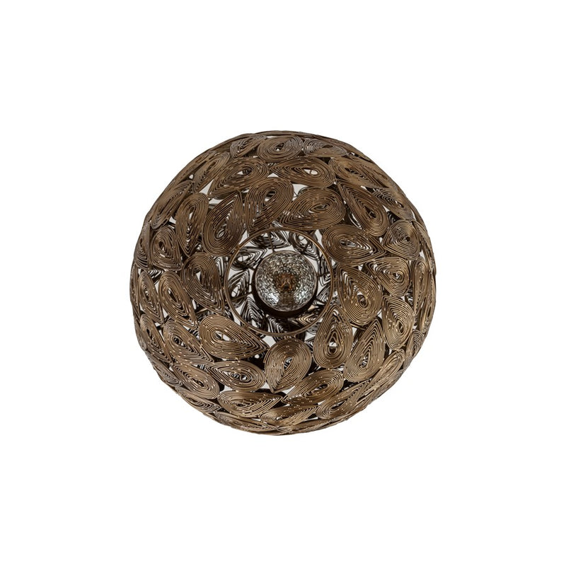 Canarm Kora 15in 1-Light Pendant | Antique Brass Iron | Kitchen & Bedroom | 15 x 15 x 17 in | Model IPL1184A01AB14