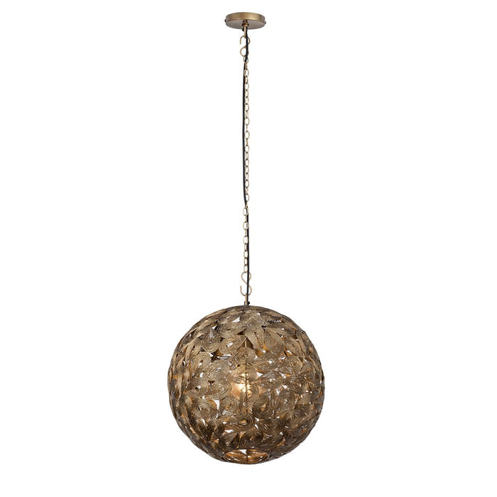 Canarm Kora 1 Light 15" Pendant, Antique Brass