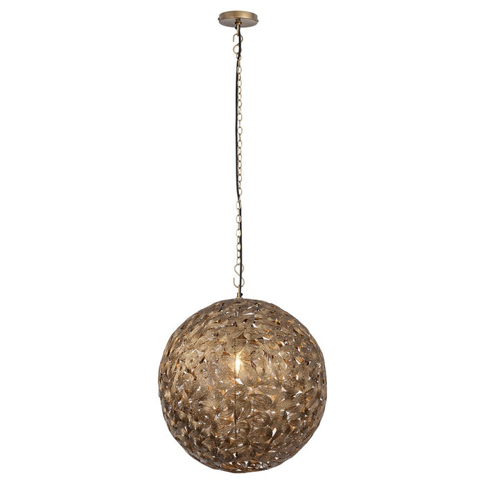 Canarm Kora 1 Light 21" Pendant, Antique Brass