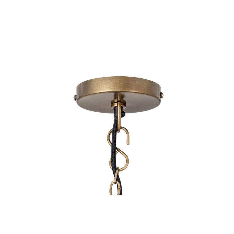 Canarm Kora 21in 1-Light Pendant | Rustic Antique Brass and Perforated Iron | Entryway & Dining Room | 21 x 21 x 21 in | Model IPL1184A01AB19