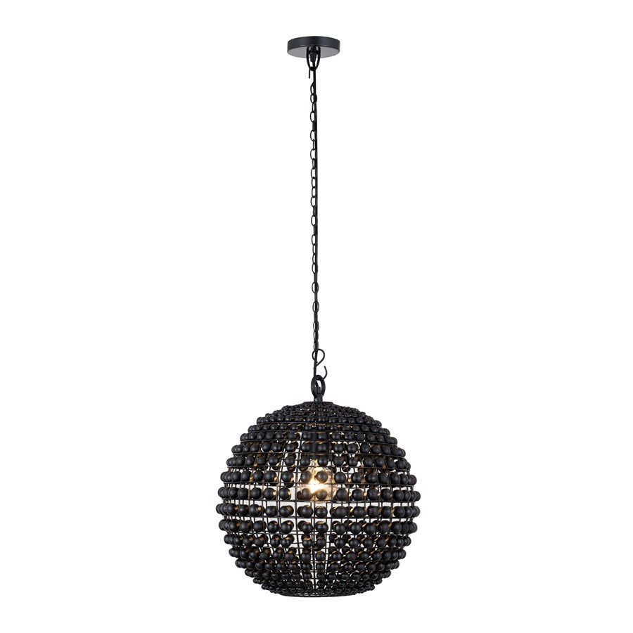 Canarm Burkley 1 Light 16" Pendant, Matte Black - IPL1185A01BK16
