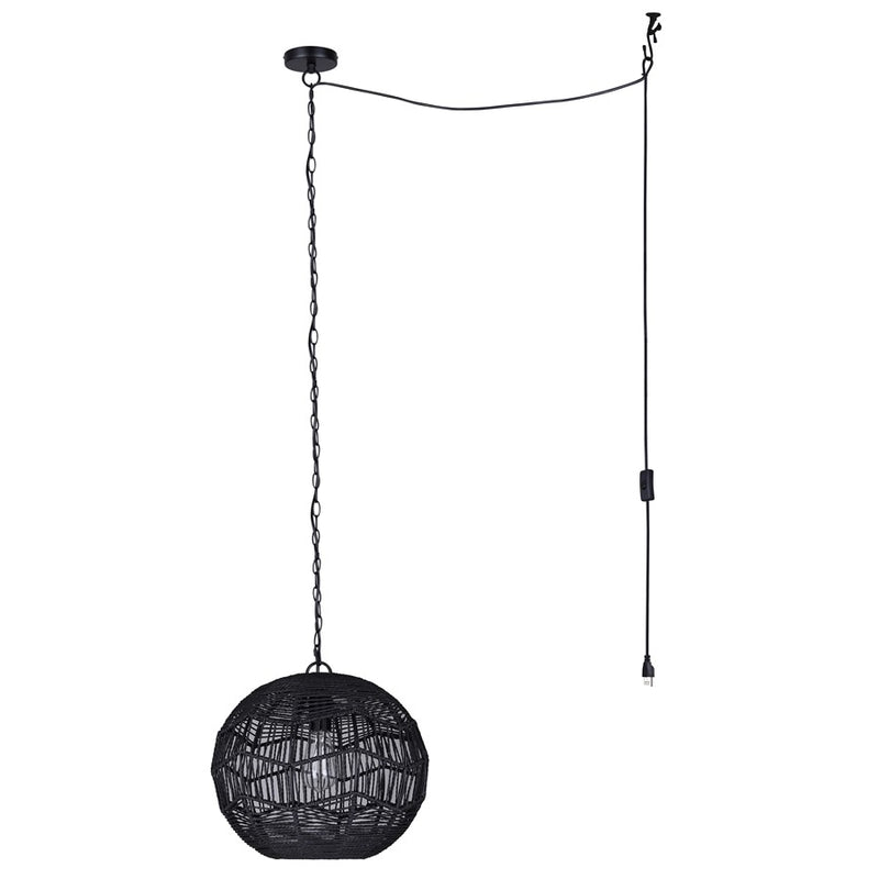 Canarm Valence 1 Light 15" Pendant, Black