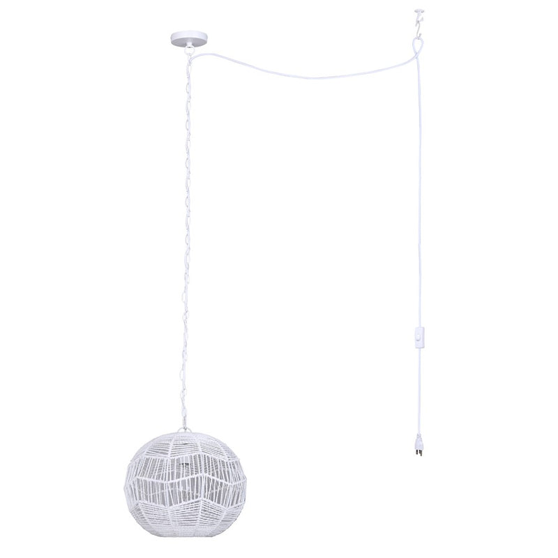 Canarm Valence 1 Light 15" Pendant, White