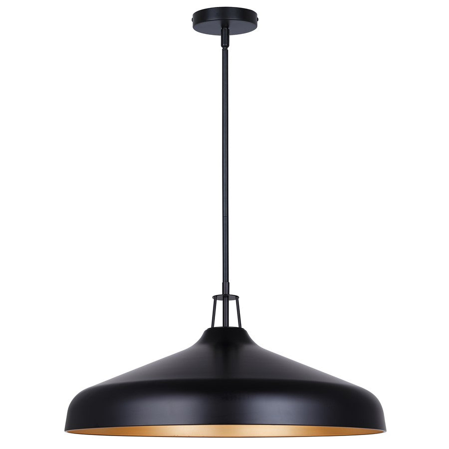 Canarm Holland 4 Light 22" Pendant, Black/Gold - IPL1203A04BKG22