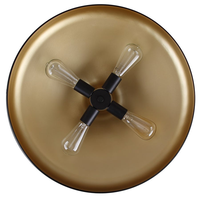 Canarm Holland 4 Light 22" Pendant, Black/Gold