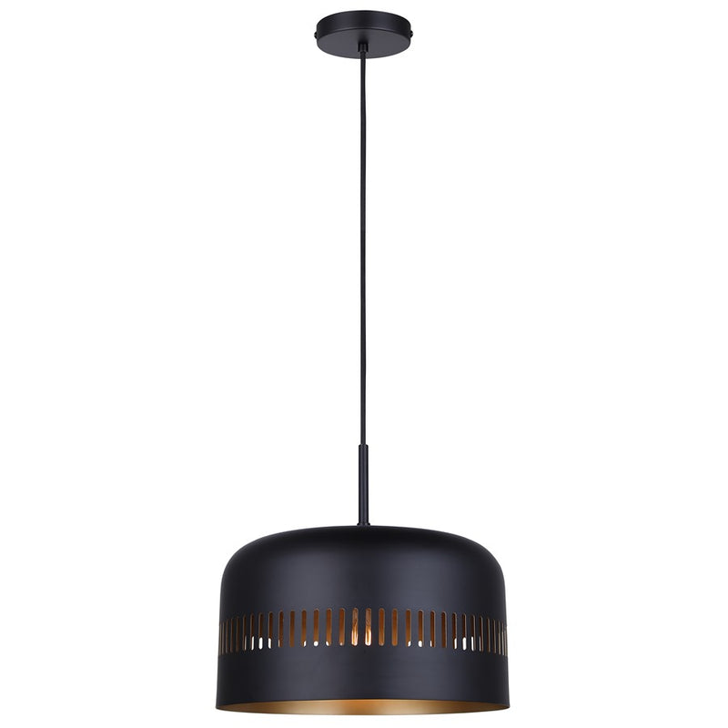 Canarm Miles 1 Light 13" Pendant, Black