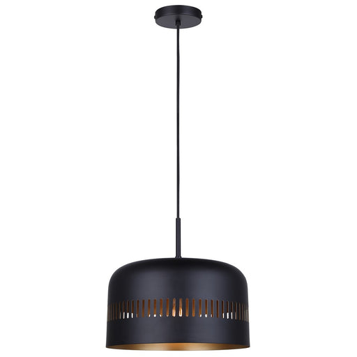 Canarm Miles 1 Light 13" Pendant, Black