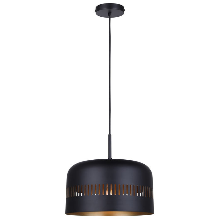 Canarm Miles 1 Light 13" Pendant, Black