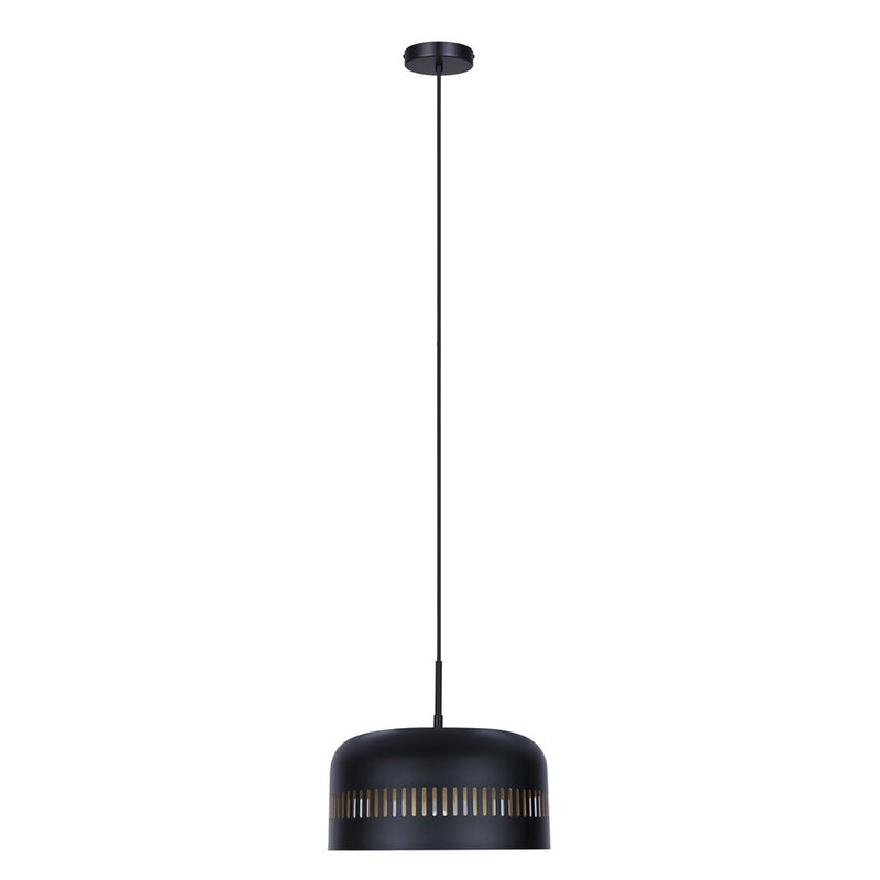 Canarm Miles 1 Light 13" Pendant, Black
