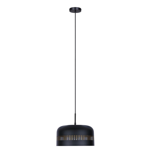 Canarm Miles 1 Light 13" Pendant, Black