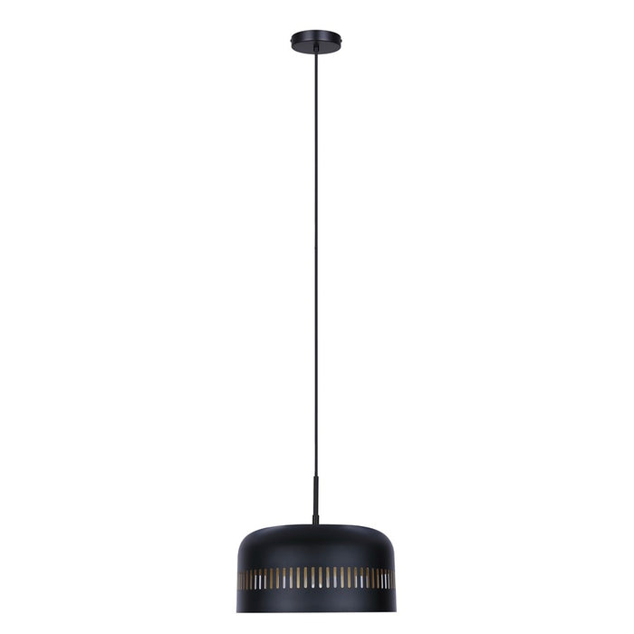 Canarm Miles 1 Light 13" Pendant, Black