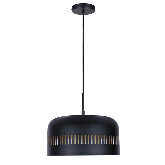 Canarm Miles 1 Light 13" Pendant, Black