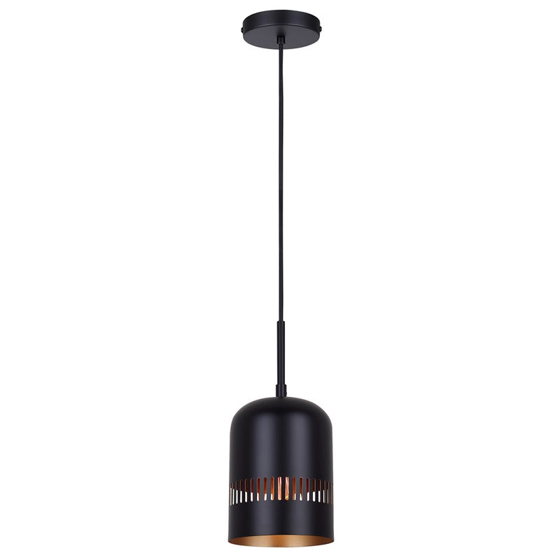 Canarm Miles 1 Light 6" Pendant, Black