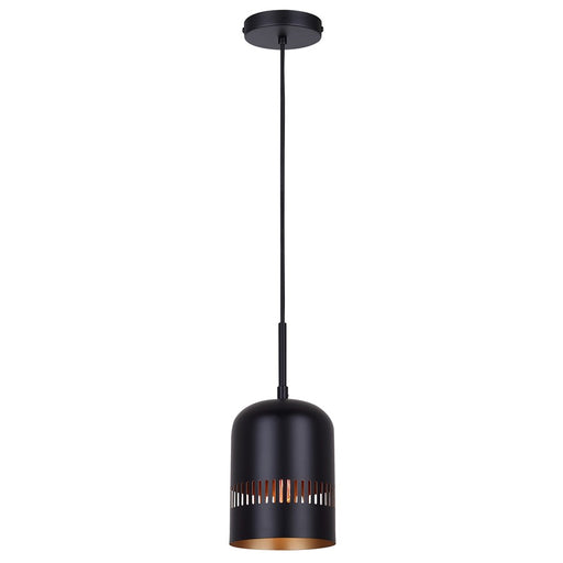 Canarm Miles 1 Light 6" Pendant, Black