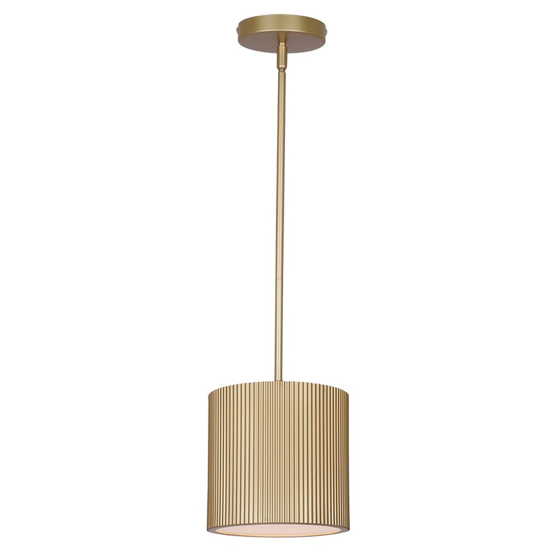 Canarm Scarlett 1 Light 8" Pendant, Painted Gold