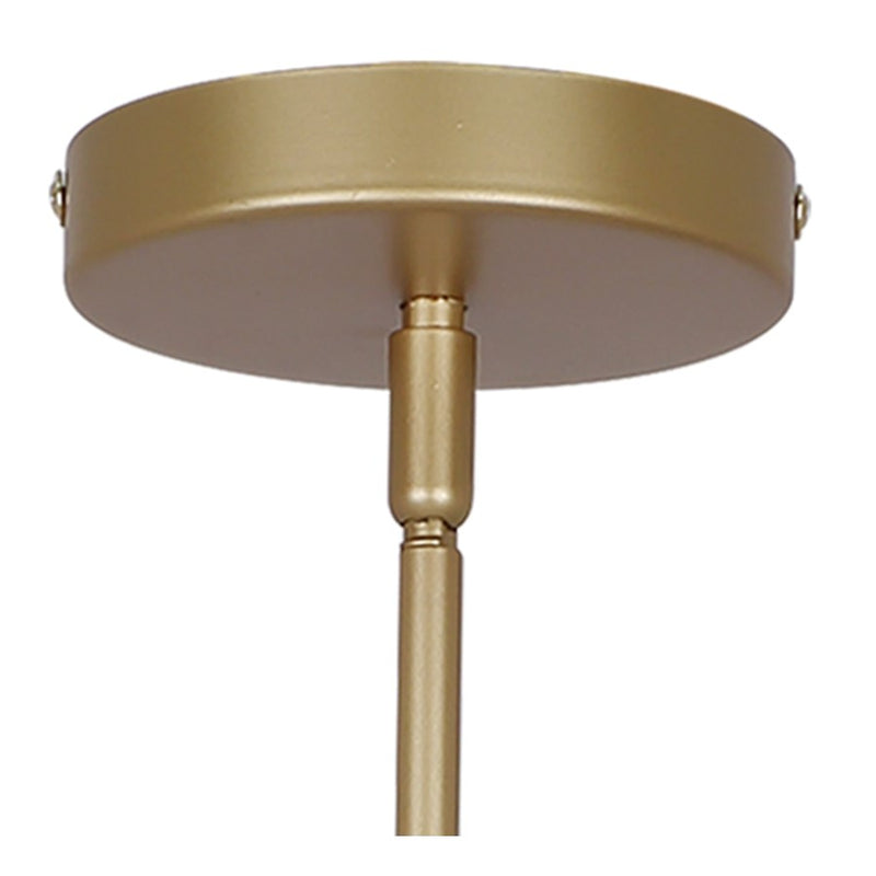 Canarm Scarlett 8in 1-Light Pendant | Brushed Gold Ribbed Steel | Kitchen & Dining Room | 8 x 8 x 11-59 in | Model IPL1208A01PGD