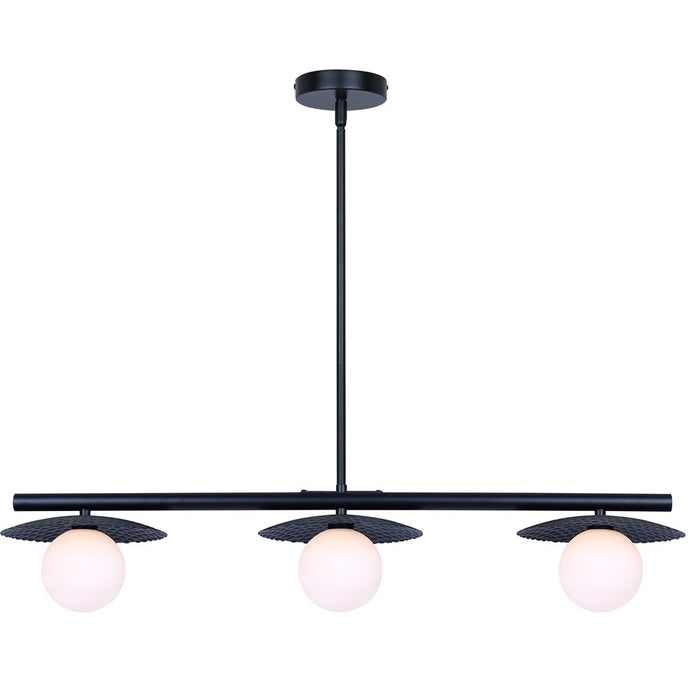 Canarm Mierka 3 Light 32.5" Pendant, Black