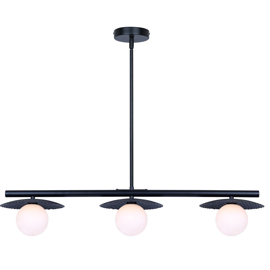 Canarm Mierka 3 Light 32.5" Pendant, Black