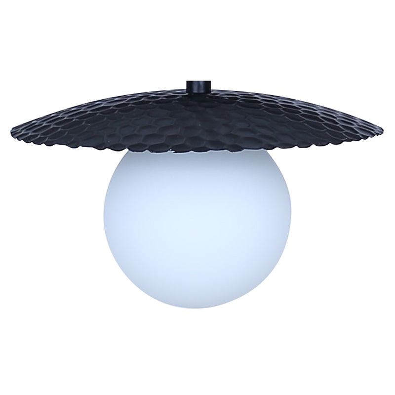 Canarm Mierka 32.5in 3-Light Pendant | Matte Black Steel and Opal Glass | Dining Room & Kitchen | 32.5 x 7.9 x 14.6-56.6 in | Model IPL1209A03BK9