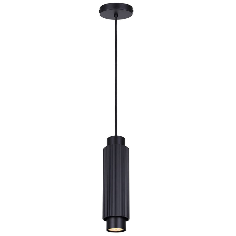 Canarm Cohen 1 Light 4.75" Pendant, Matte Black