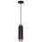 Canarm Cohen 1 Light 4.75" Pendant, Matte Black/Gold