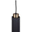 Canarm Cohen 1 Light 4.75" Pendant, Matte Black/Gold
