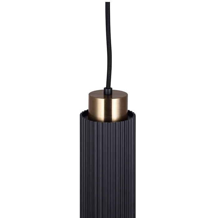 Canarm Cohen 1 Light 4.75" Pendant, Matte Black/Gold
