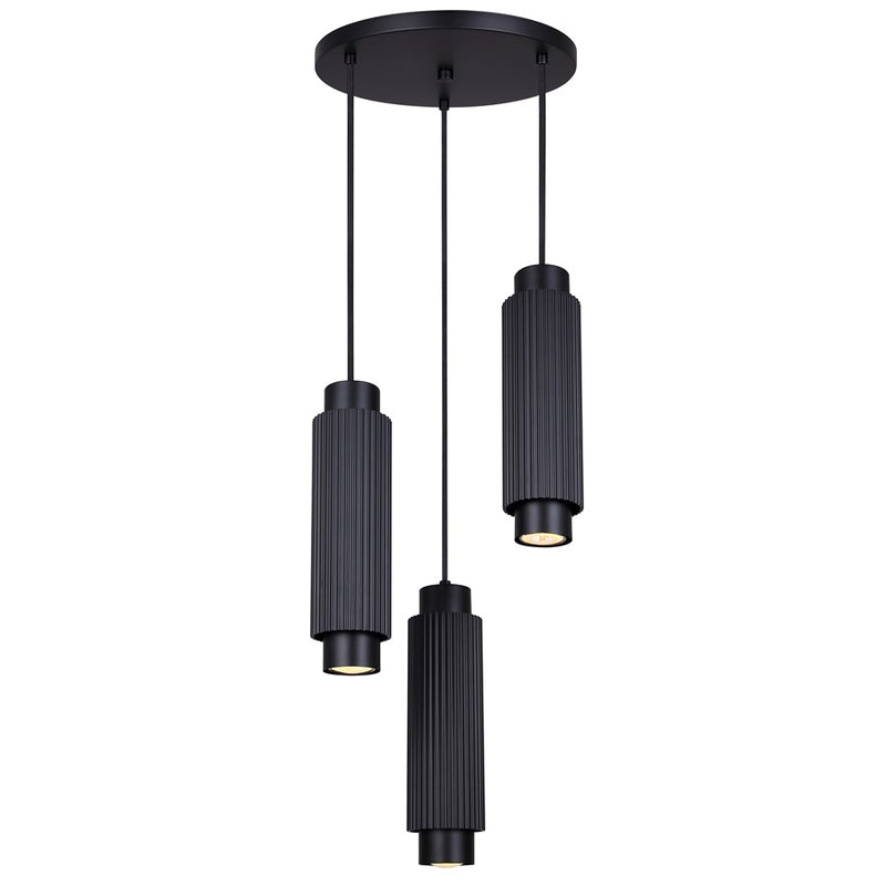 Canarm Cohen 3 Light 13" Pendant, Black