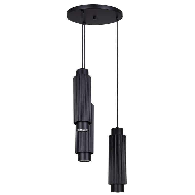 Canarm Cohen 13in 3-Light Pendant | Modern Matte Black Steel | Kitchen Island & Dining Room | 13 x 13 x 13.5 in | Model IPL1231A03BK10