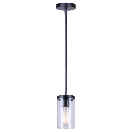 Canarm Britton 1 Light Pendant, Matte Black - IPL1234A01BK