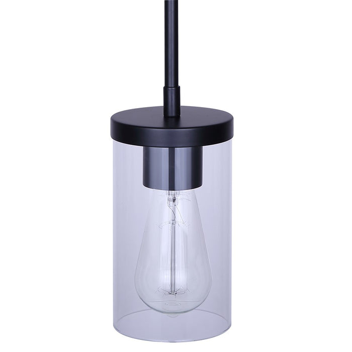 Canarm Britton 1 Light Pendant, Matte Black
