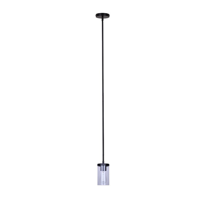 Canarm Britton 1 Light Pendant, Matte Black