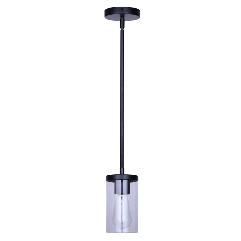 Canarm Britton 1 Light Pendant, Matte Black