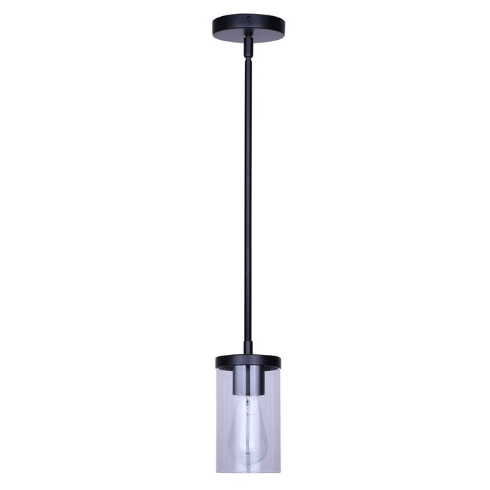 Canarm Britton 1 Light Pendant, Matte Black