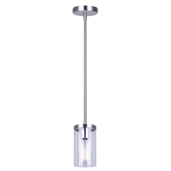Canarm Britton 1 Light Pendant, Brushed Nickel - IPL1234A01BN