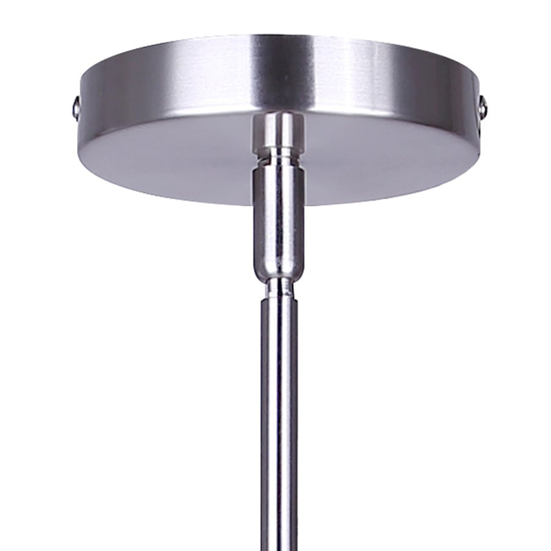 Canarm Britton 4.75in 1-Light Pendant | Modern Brushed Nickel Steel and Clear Glass | Kitchen Island & Dining Room | Model IPL1234A01BN