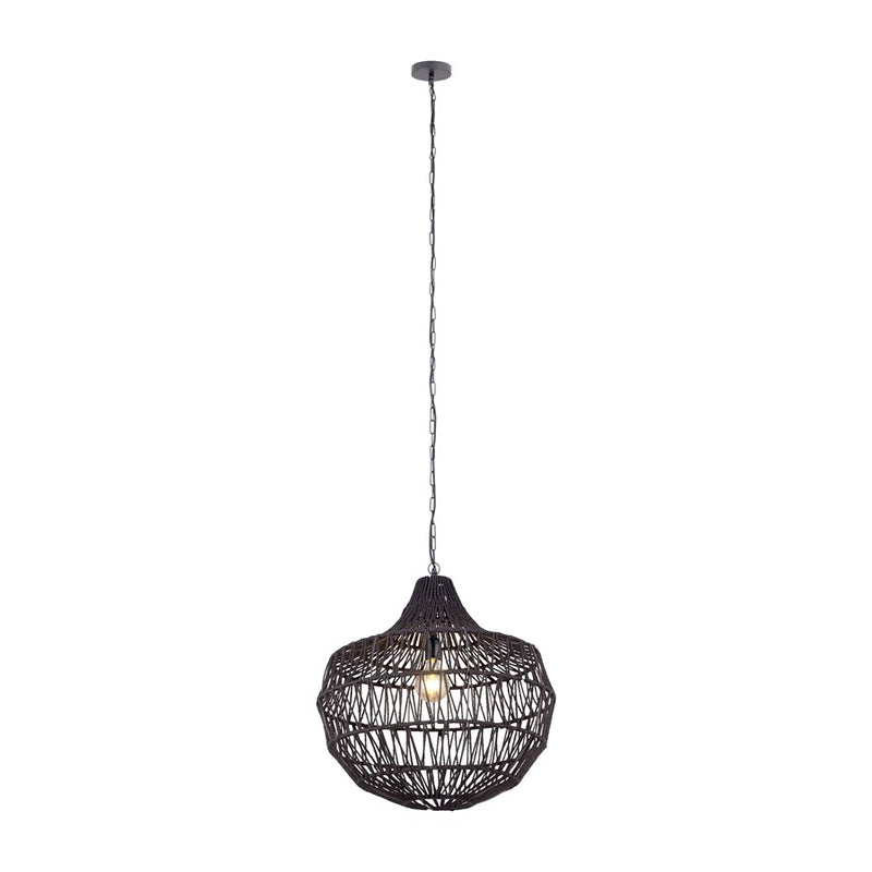 Canarm Madison 21in 1-Light Pendant | Matte Black Metal | Kitchen Island & Dining Room | 21 x 21 x 21 in | Model IPL2075B01BK