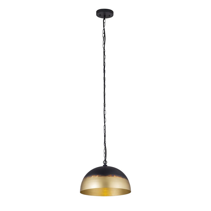 Canarm Madison 1 Light 24" Pendant, Black/Gold